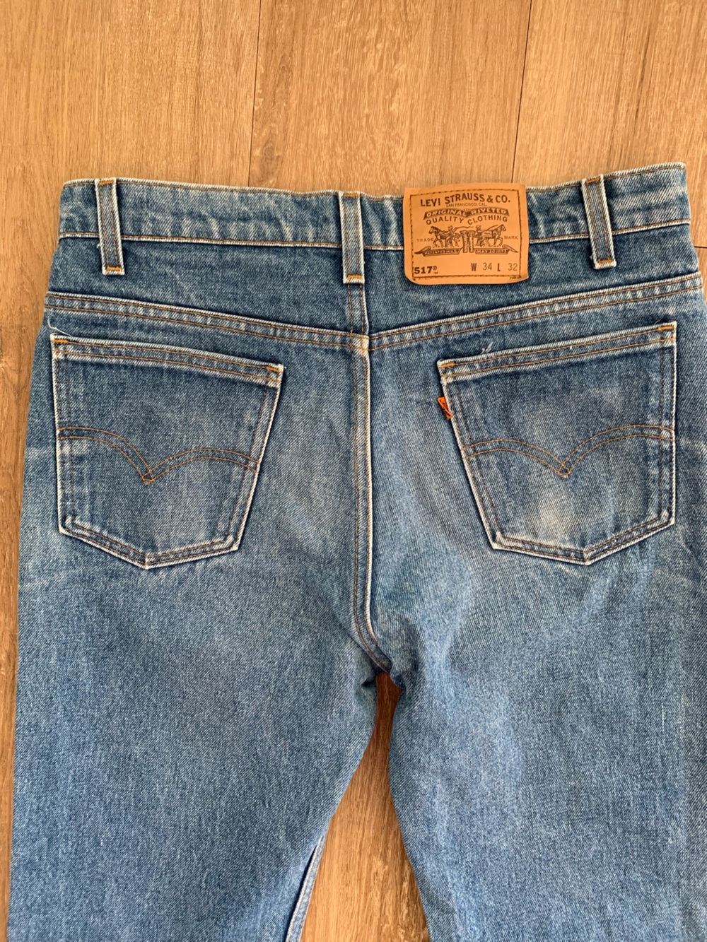 Vintage Levi’s CBK 517 Orange tab made in USA 32x28 - Picture 12 of 15